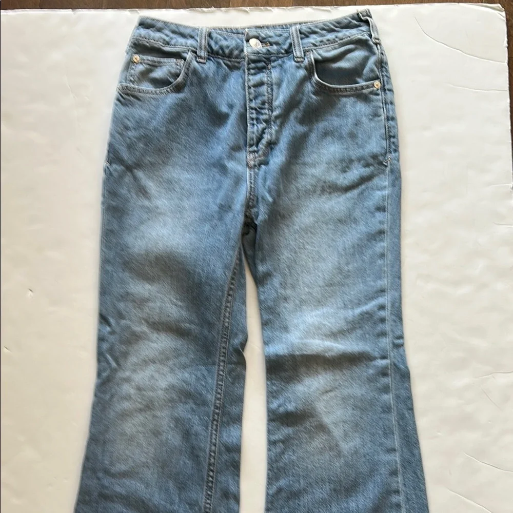 Anthropologie Pilcro High Rise Trouser Boot Leg Jeans size 27 - Picture 3 of 11